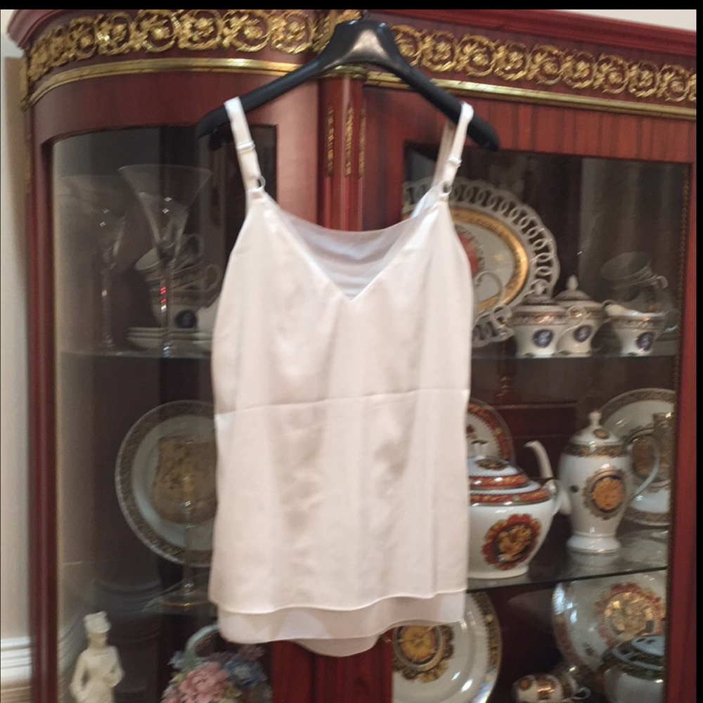 White House Black Market Black Satin Draped Neck Cami Camisole sz.XXS - Picture 11 of 15